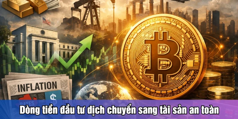 Bitcoin Chịu Áp Lực Từ Lãi Suất FED - Góc Nhìn Mới Dòng tiền đầu tư dịch chuyển sang tài sản an toàn